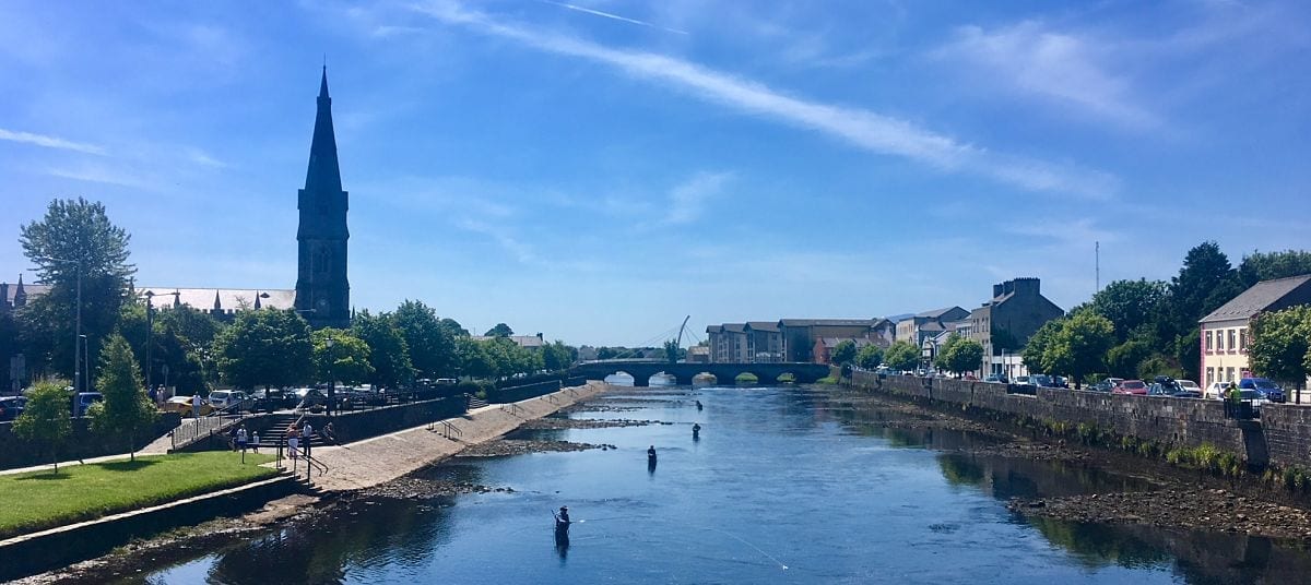 View of Ballina town and River Moy